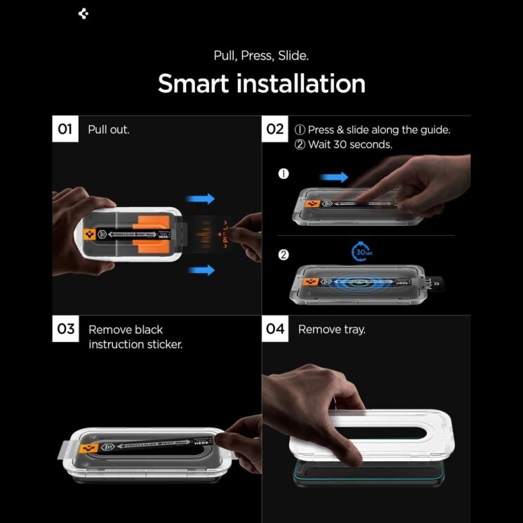 Комплект захисних стекол Spigen GLAS.tR EZ Fit Pro Anti Reflection для Samsung Galaxy S26 Ultra (S948) AGL11069: фото 9 з 13