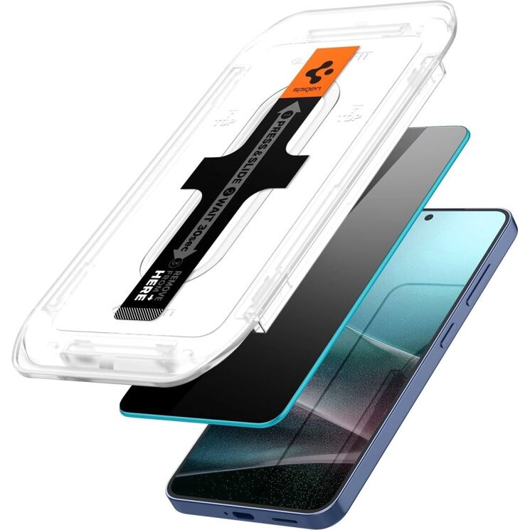 Комплект защитных стекол Spigen (SGP) GLAS.tR EZ Fit Privacy для Samsung Galaxy S24 (S921) / Galaxy S25 (S931) AGL09308: фото 2 из 11