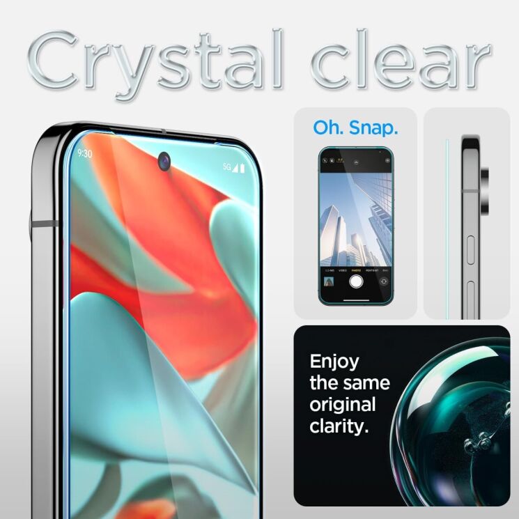 Комплект защитных стекол Spigen (SGP) GLAS.tR EZ Fit Sensor Protected для Google Pixel 9 Pro XL: фото 11 из 14