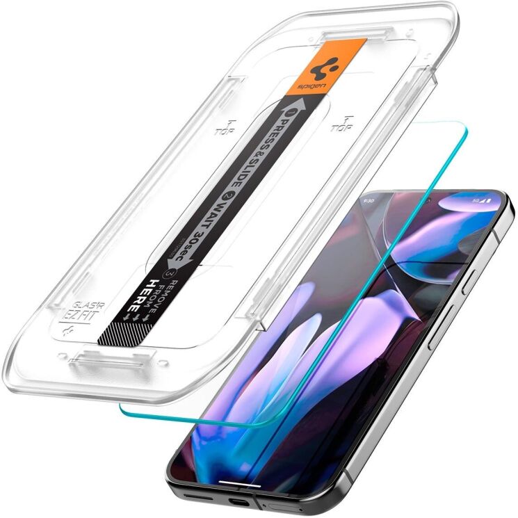 Комплект защитных стекол Spigen (SGP) GLAS.tR EZ Fit Sensor Protected для Google Pixel 9 Pro XL: фото 3 из 14
