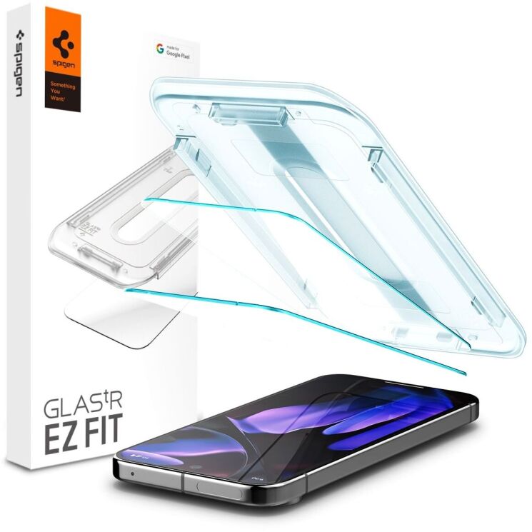 Комплект защитных стекол Spigen (SGP) GLAS.tR EZ Fit Sensor Protected для Google Pixel 9 Pro XL: фото 1 из 14