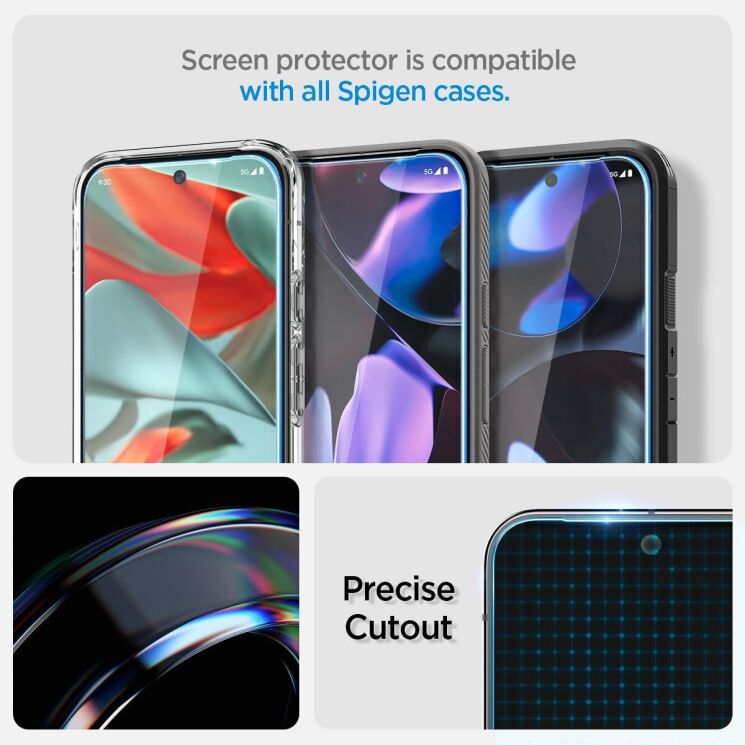 Комплект защитных стекол Spigen (SGP) GLAS.tR EZ Fit Sensor Protected для Google Pixel 9 Pro XL: фото 14 из 14