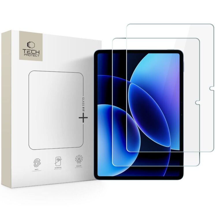 Комплект захисних стекол Tech-Protect Glass Fit + для Xiaomi Pad 7 / Pad 7 Pro / Pad 8 / Pad 8 Pro: фото 1 з 6