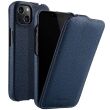 Кожаный чехол MELKCO Jacka Type для Apple iPhone 14 - Dark Blue (337000DB)
