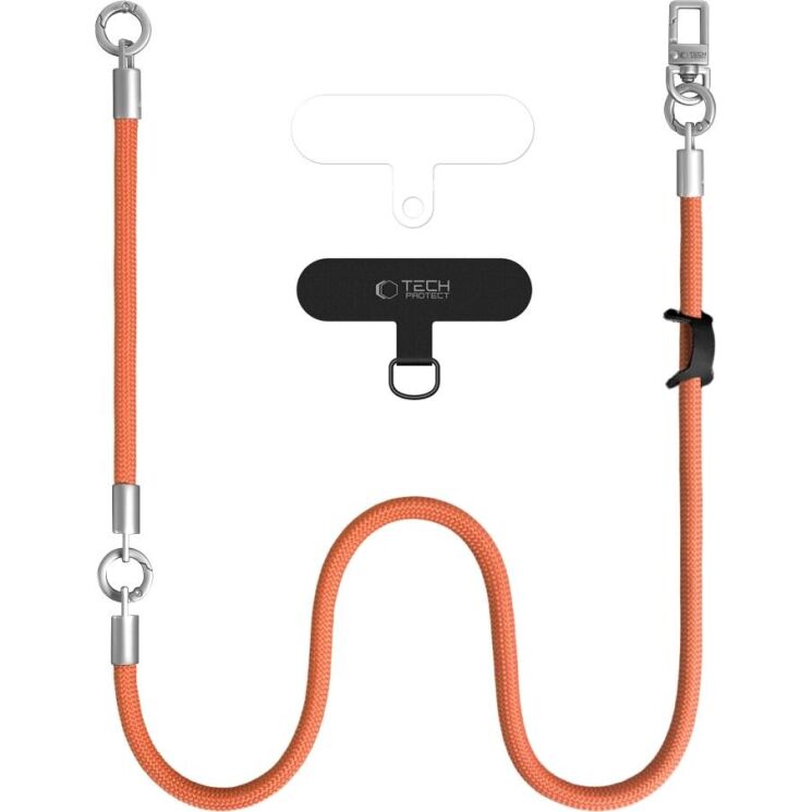 Набор ремешков Tech-Protect C10S Rope Crossbody - Orange / Titanium (983019O) Набор ремешков Tech-Protect C10S Rope Crossbody - Orange / Titanium: фото 2 из 10