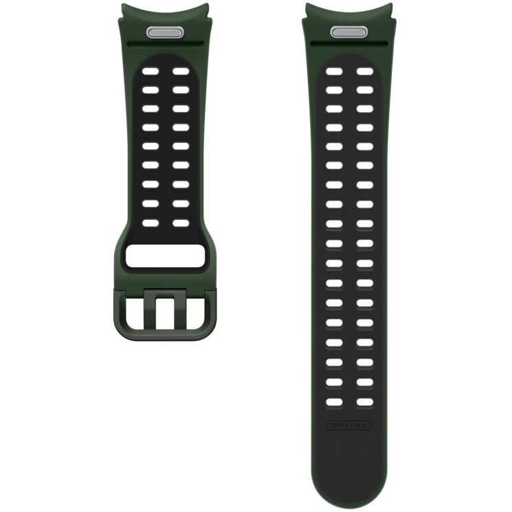 Оригинальный ремешок Extreme Sport Band (M/L) для Samsung Galaxy Watch 4 / 4 Classic / 5 / 5 Pro / 6 / 6 Classic / 7 / FE (ET-SXR94LGEGEU) - Green / Black: фото 2 из 4