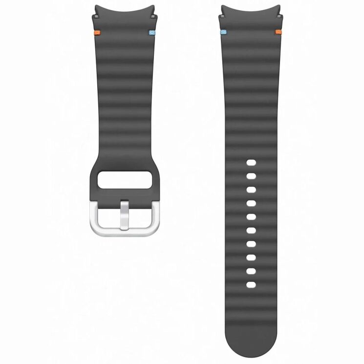 Оригинальный ремешок Sport Band (M/L) для Samsung Galaxy Watch 4 / 4 Classic / 5 / 5 Pro / 6 / 6 Classic / 7 / FE (ET-SNL31LBEGEU) - Dark Gray: фото 2 из 3