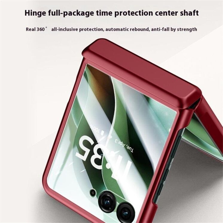 Пластиковый чехол Deexe Hinge Case для Motorola Razr 60 Ultra - Red: фото 5 из 6