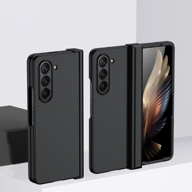 Пластиковый чехол Deexe Hinge Case для Samsung Galaxy Fold 6 - Black: фото 2 из 9