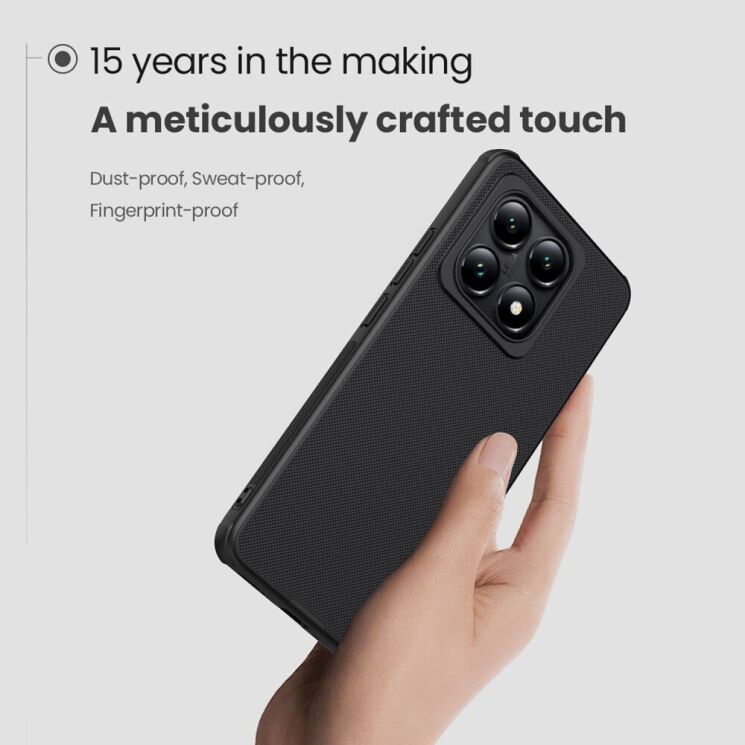 Пластиковый чехол NILLKIN Frosted Shield Pro для Xiaomi 14T - Black: фото 7 из 12