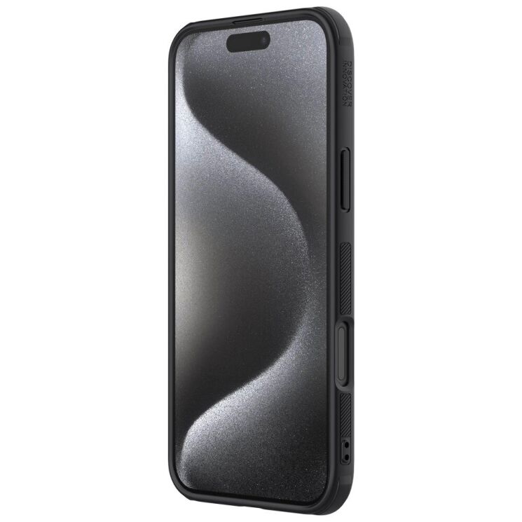 Пластиковий чохол NILLKIN Frosted Shield Pro Magnetic для Apple iPhone 16 Pro - Black: фото 5 з 18