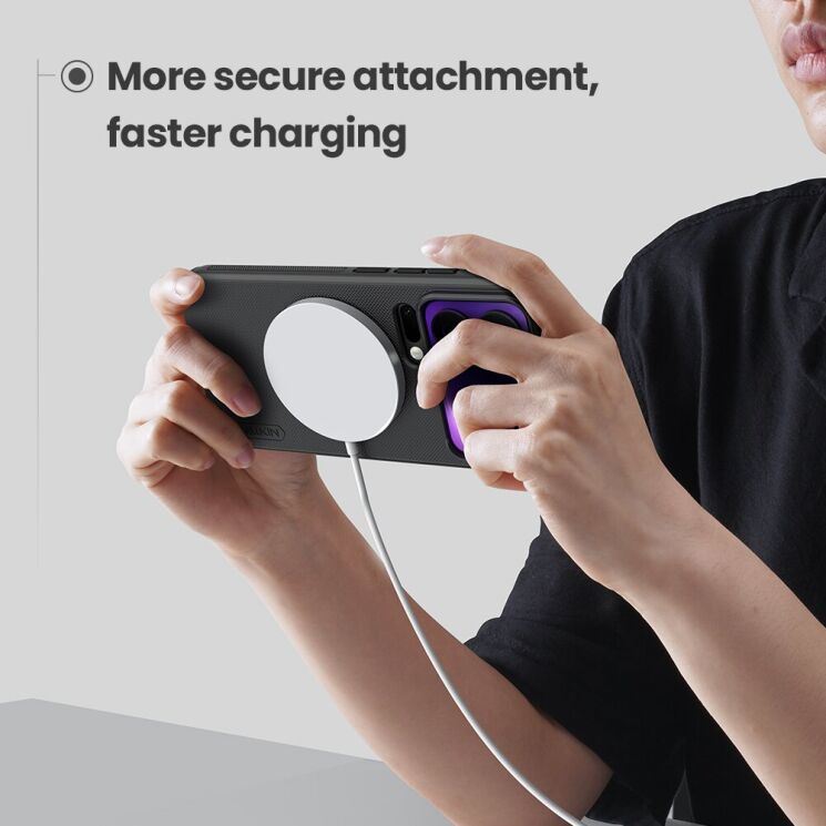 Защитный (PC+TPU) чехол NILLKIN Frosted Shield Pro Magnetic для Xiaomi 17 Pro - Black: фото 14 из 20