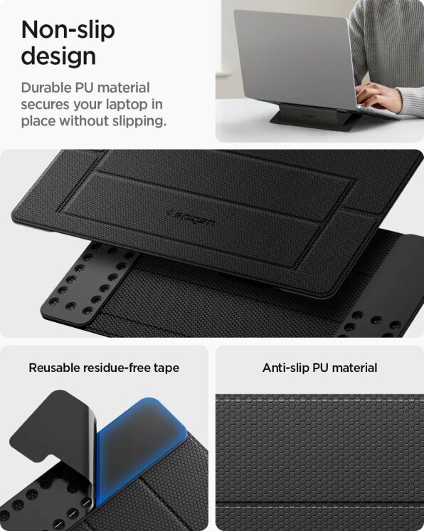 Підставка для ноутбуку Spigen Slim Fold Laptop Stand LD201-S1 (AMP10401) - Black: фото 16 з 17