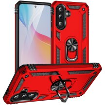 Противоударный чехол с подставкой Deexe Armor Case для Samsung Galaxy A37 (A376) - Red: фото 1 из 7