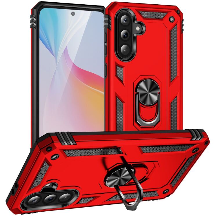 Протиударний чохол з підставкою Deexe Armor Case для Samsung Galaxy A37 (A376) - Red: фото 1 з 7