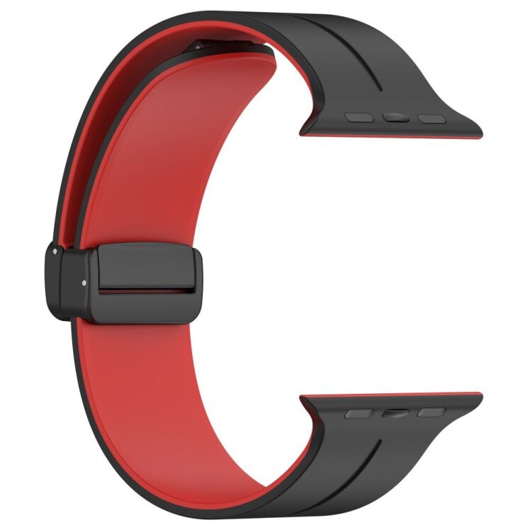 Ремінець Deexe Color Soft Line для Apple Watch 46 / 45 / 44 / SE 44 / 42 (Series 1-3) / Ultra / Ultra 2 / Ultra 3 - Black / Red (251886BR) Ремінець Deexe Color Soft Line для Apple Watch 46 / 45 / 44 / SE 44 / 42 (Series 1-3) / Ultra / Ultra 2 / Ultra 3 - Black / Red: фото 3 з 7