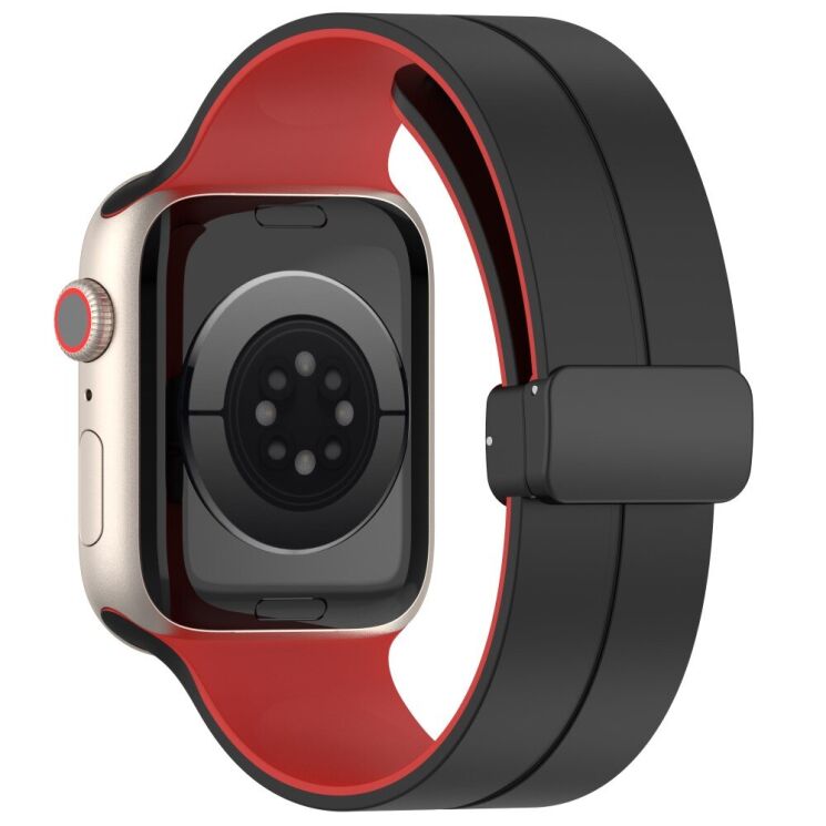 Ремінець Deexe Color Soft Line для Apple Watch 46 / 45 / 44 / SE 44 / 42 (Series 1-3) / Ultra / Ultra 2 / Ultra 3 - Black / Red (251886BR) Ремінець Deexe Color Soft Line для Apple Watch 46 / 45 / 44 / SE 44 / 42 (Series 1-3) / Ultra / Ultra 2 / Ultra 3 - Black / Red: фото 1 з 7