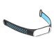 Ремінець Deexe Dual Color для Xiaomi Mi Band 3 - Black / Blue (149705BL). Фото 2 з 5