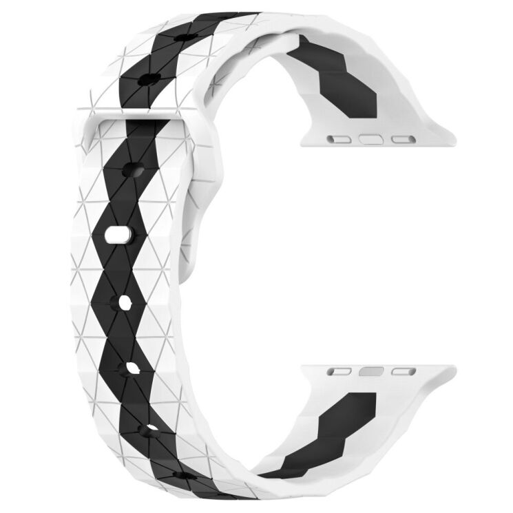Ремешок Deexe Flex Series для Apple Watch 42 (Series 10) / 41 / 40 / SE 40 / 38 - White / Black: фото 2 из 6