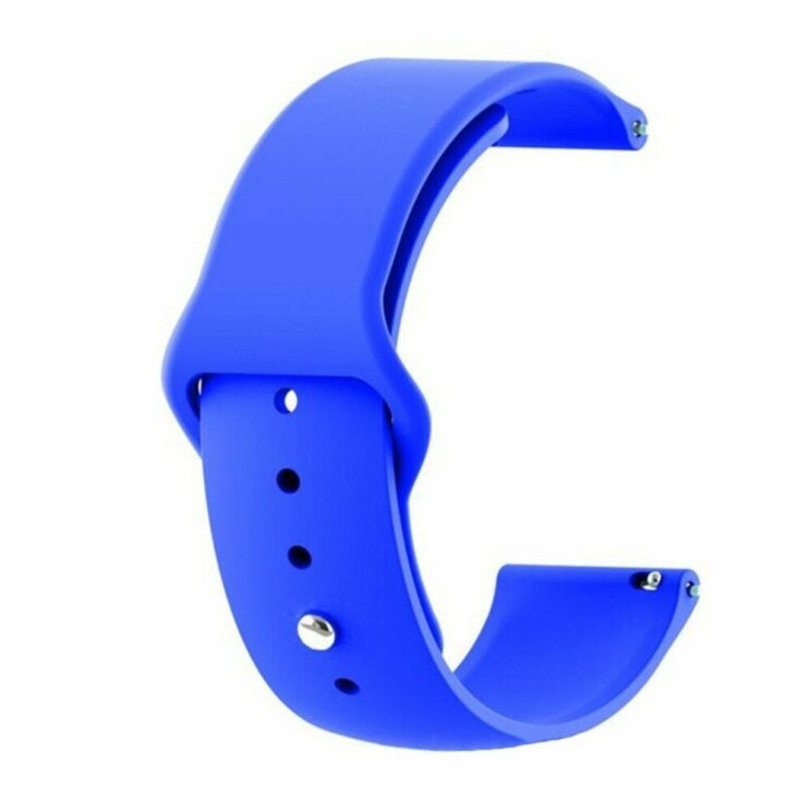 Ремешок Deexe Flexible Watch Band для Samsung Watch Active / Active 2 40mm / Active 2 44mm - Dark Blue: фото 1 из 4