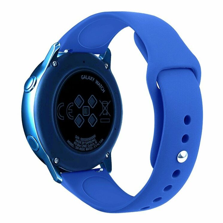 Ремешок Deexe Flexible Watch Band для Samsung Watch Active / Active 2 40mm / Active 2 44mm - Dark Blue: фото 4 из 4
