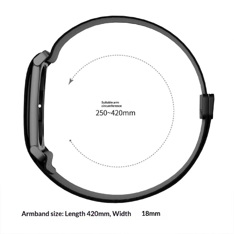 Ремешок Deexe Herring Weave для Google Fitbit Air - Black (258021B) Ремешок Deexe Herring Weave для Google Fitbit Air - Black: фото 4 из 4