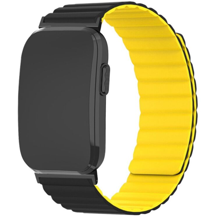 Ремінець Deexe Magnetic Band для Garmin CIRQA - Black / Yellow (362611BY) Ремінець Deexe Magnetic Band для Garmin CIRQA - Black / Yellow: фото 2 з 3