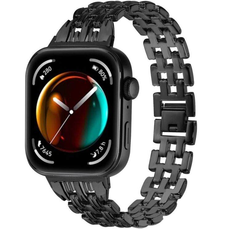 Ремінець Deexe Nona для Huawei Watch Fit 3 - Black: фото 2 з 7