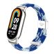 Ремешок Deexe Nylon Bracelet для Xiaomi Mi Smart Band 8 / 9 - Blue / White (326026LW). Фото 5 из 6
