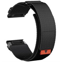 Ремінець Deexe Nylon Magic Tape для годинників Garmin з кріпленням Quick Fit 22mm - Black: фото 1 з 17