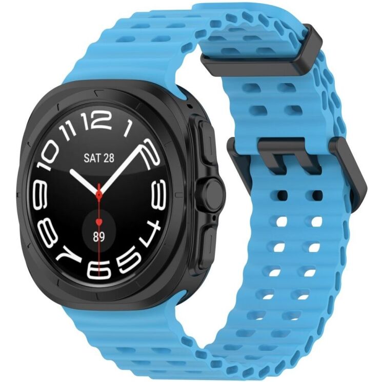 Ремешок Deexe Ocean Strap для Samsung Galaxy Watch Ultra (47mm) - Sky Blue: фото 4 из 9
