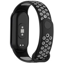 Ремешок Deexe Dual Color для Xiaomi Mi Smart Band 8 / 9 - Black / Grey: фото 1 из 7