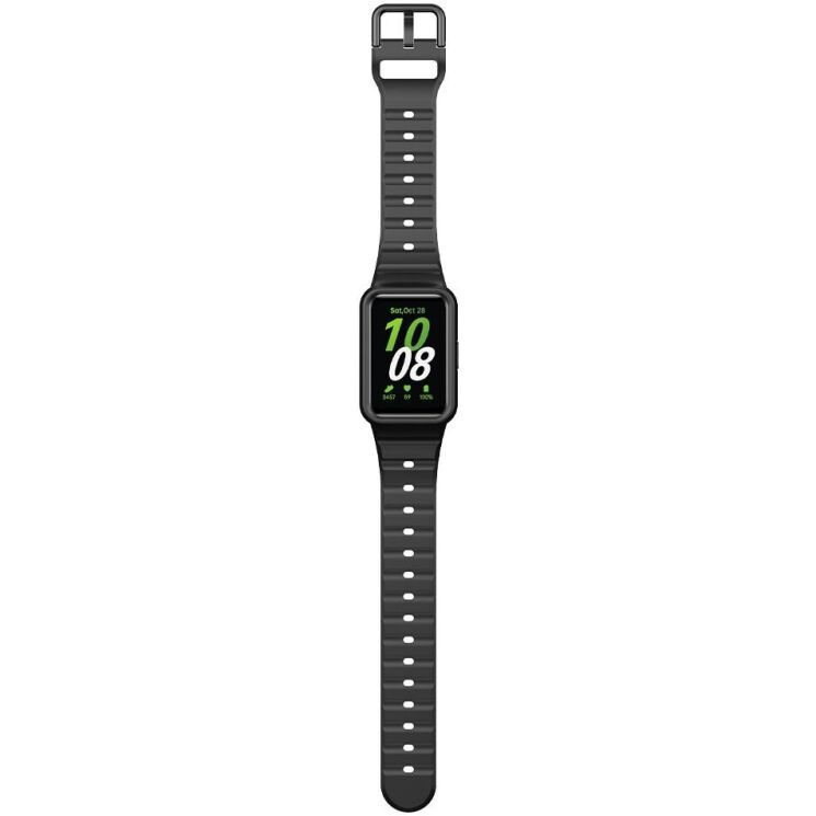 Ремешок Deexe Silicone Strap для Samsung Galaxy Fit 3 - Black: фото 3 из 4