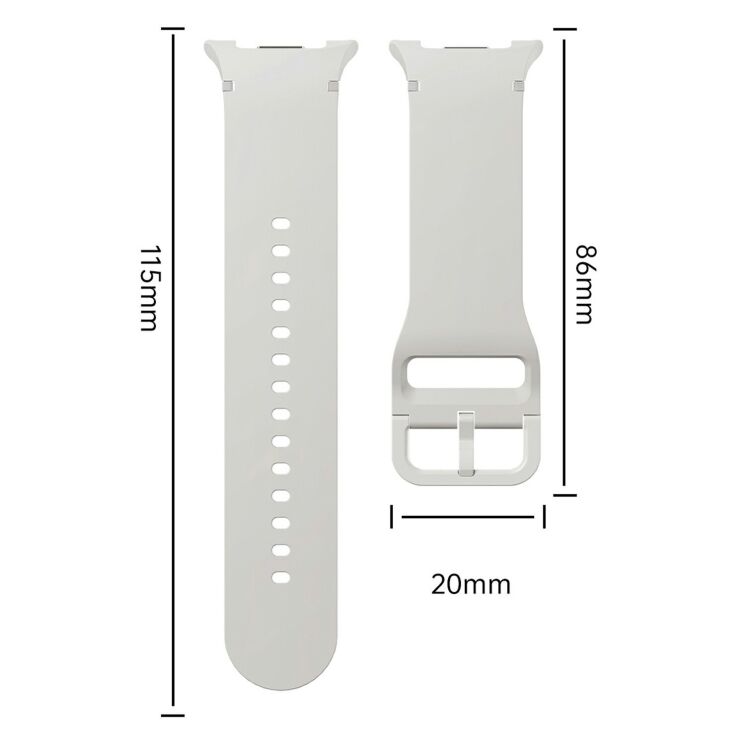 Ремешок Deexe Soft Silicone для Samsung Galaxy Watch 8 (40/44mm) / 8 Classic - Sapphire: фото 6 из 6