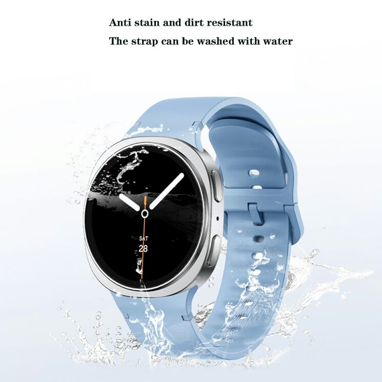 Ремешок Deexe Soft Silicone для Samsung Galaxy Watch 8 (40/44mm) / 8 Classic - Sapphire: фото 4 из 6