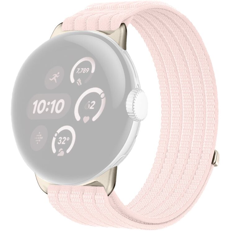 Ремешок Deexe Soft Weave для Google Pixel Watch 4 / 3 / 2 / 1 (41mm) - Pink: фото 1 из 5