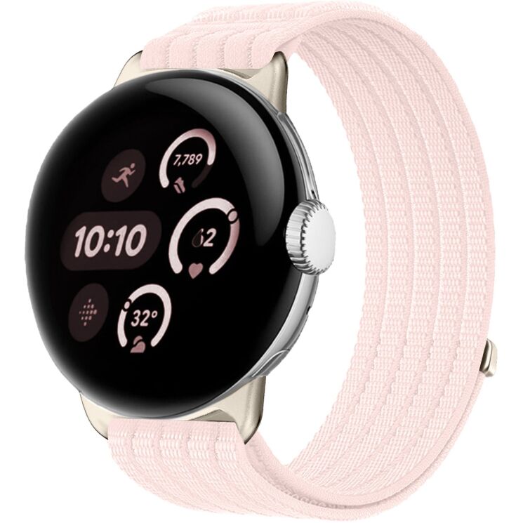 Ремешок Deexe Soft Weave для Google Pixel Watch 4 / 3 / 2 / 1 (41mm) - Pink: фото 2 из 5