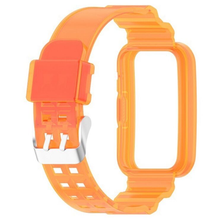 Ремешок Deexe Solid Color для Huawei Watch Fit 2 - Transparent Orange: фото 3 из 7