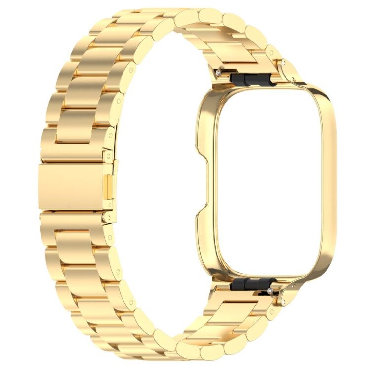 Ремешок Deexe Stainless Steel для Xiaomi Redmi Watch 3 Active / 3 Lite - Gold: фото 3 из 8