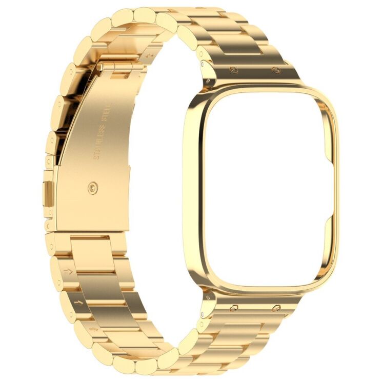 Ремешок Deexe Stainless Steel для Xiaomi Redmi Watch 3 Active / 3 Lite - Gold: фото 2 из 8