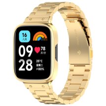 Ремешок Deexe Stainless Steel для Xiaomi Redmi Watch 3 Active / 3 Lite - Gold: фото 1 из 8