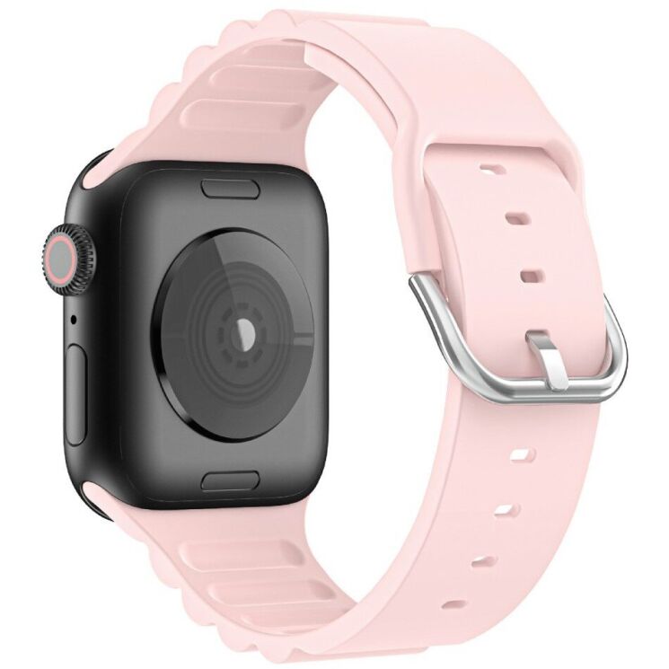 Ремешок Deexe Stripes Series для Apple Watch 42 (Series 10) / 41 / 40 / SE 40 / 38 - Light Pink: фото 1 из 7