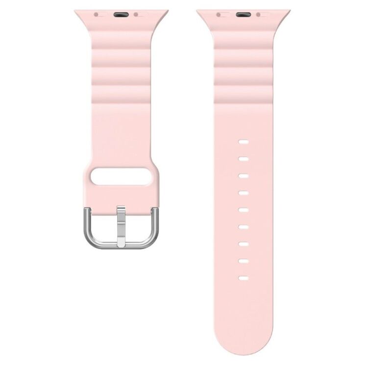 Ремешок Deexe Stripes Series для Apple Watch 42 (Series 10) / 41 / 40 / SE 40 / 38 - Light Pink: фото 3 из 7