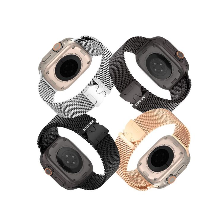Ремешок DUX DUCIS Milanese Air Series для Apple Watch 42 (Series 10) / 41 / 40 / SE 40 / 38 - Rose Gold: фото 11 из 12