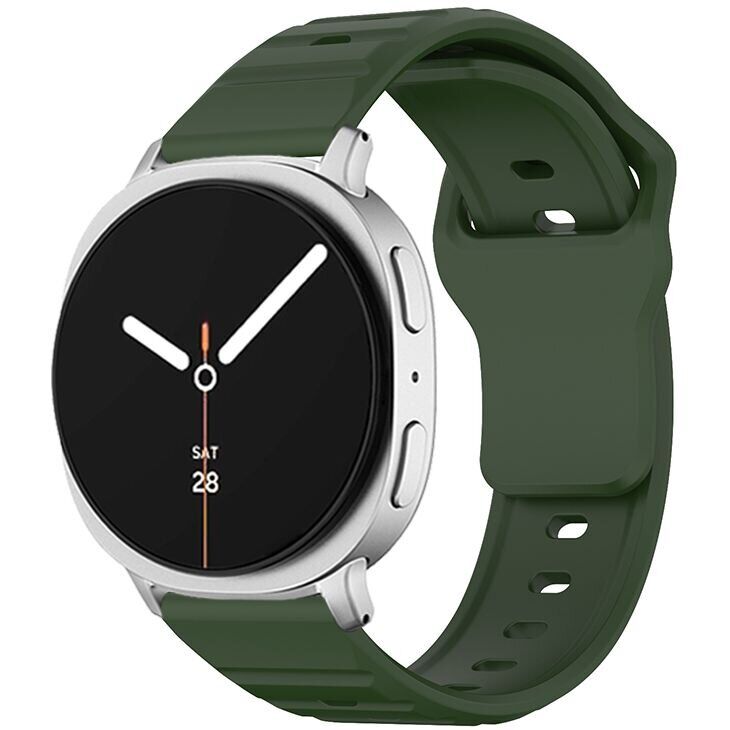 Ремешок KALEBOL Wave Pattern для Samsung Galaxy Watch 8 (40/44mm) / 8 Classic - Army Green: фото 2 из 5