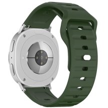 Ремешок KALEBOL Wave Pattern для Samsung Galaxy Watch 8 (40/44mm) / 8 Classic - Army Green: фото 1 из 5