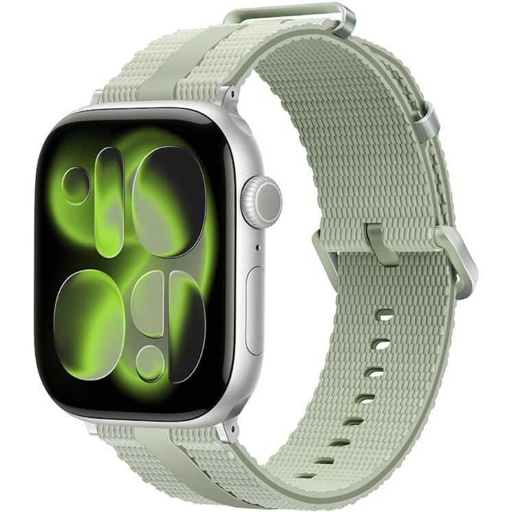 Ремінець Reframe Sport Linear для Apple Watch 42 (Series 10/11) / 41 / 40 / SE 40 / 38 - Grey / Green: фото 2 з 5