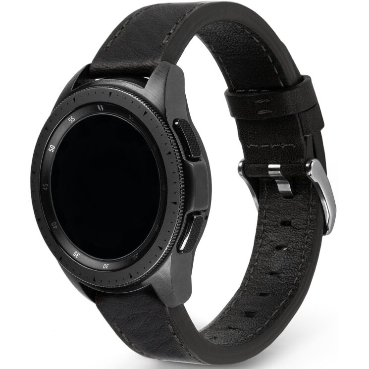 Ремінець Ringke Leather One Classic для годинників з шириною кріплення 22мм (8809758103122) - Black: фото 1 з 13