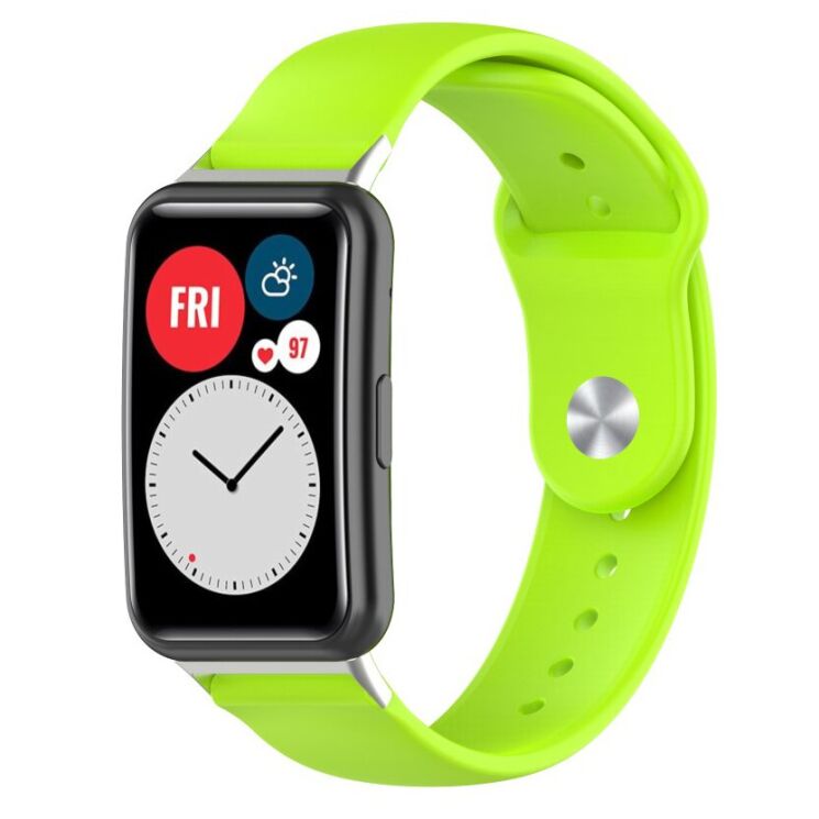 Ремешок UniCase Original Style для Huawei Watch Fit - Yellow / Green: фото 1 из 5