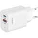 Мережевий зарядний пристрій ACCLAB&nbsp;AL-TC452 PD45W + QC4.0 (USB + Type-C) - White (995682W). Фото 1 з 8